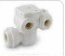 White solenoid valve with push-fit connectors